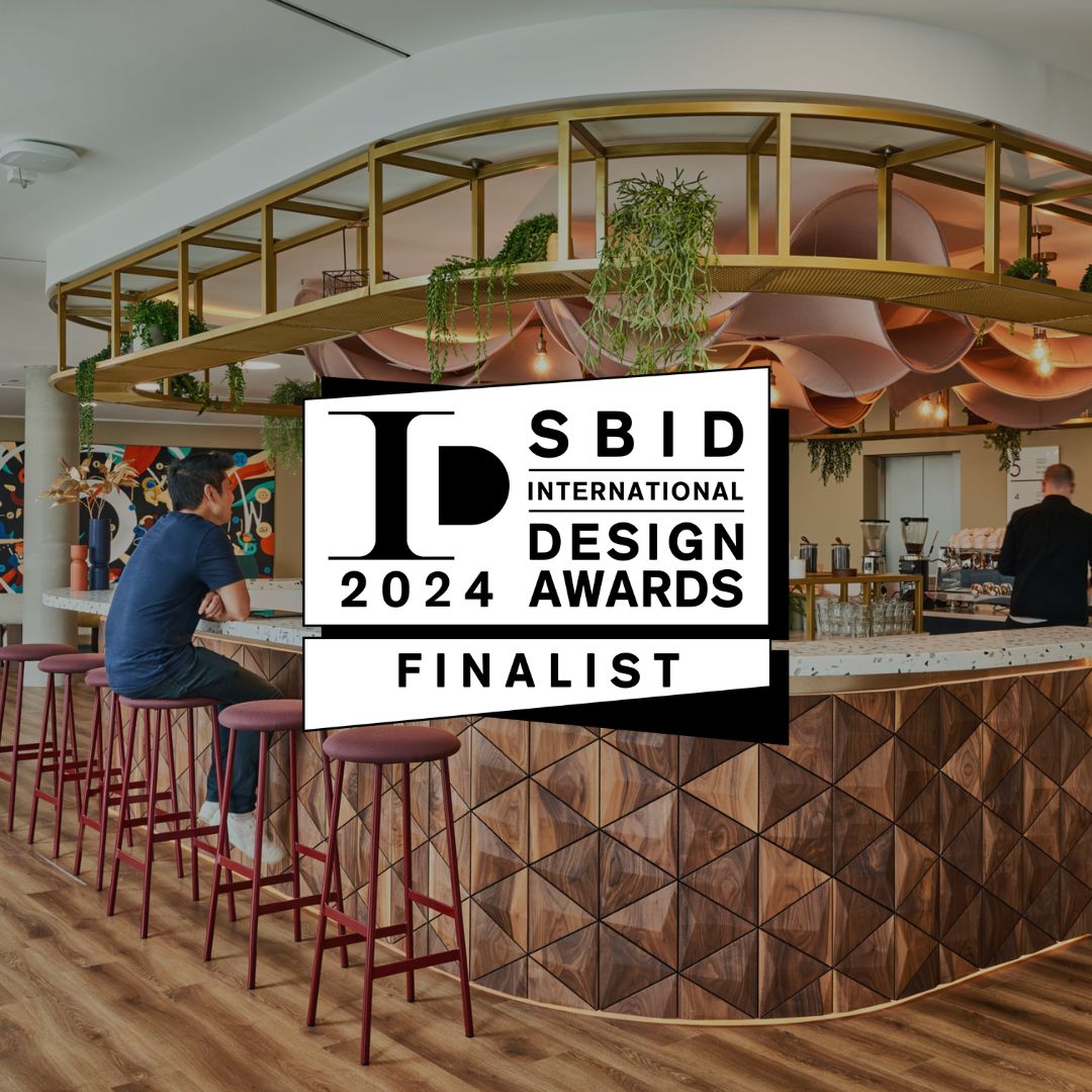 SBID 2024 Finalist Logo. Sapient teapoint behind.